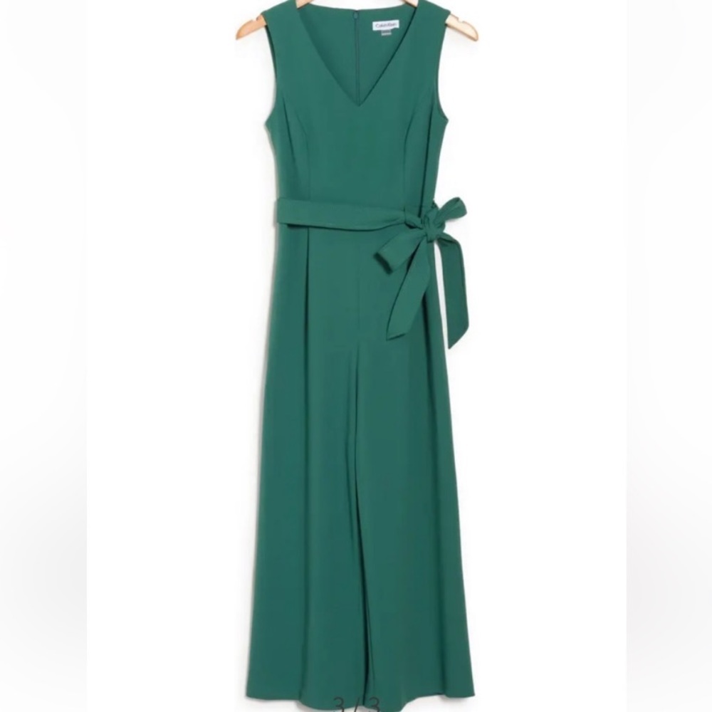 Calvin Klein Emerald Belted Jumpsuit